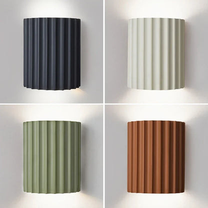 Resin Wall Lamp | Ribbed Nordic Design for Soft Ambient Lighting