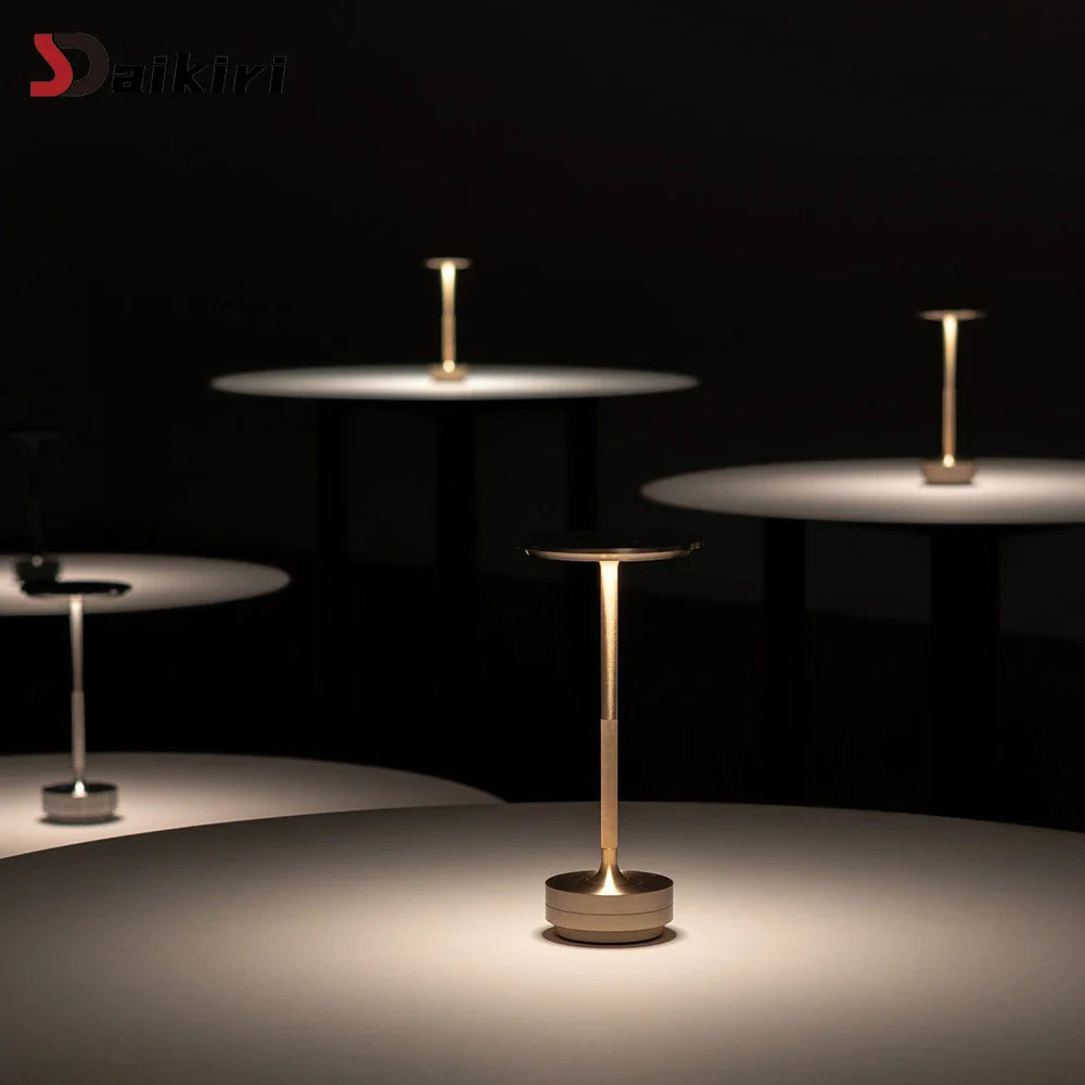 LED Table Lamp | Touch Control Dimming, Matte Aluminium
