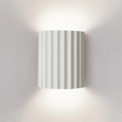 Resin Wall Lamp | Ribbed Nordic Design for Soft Ambient Lighting