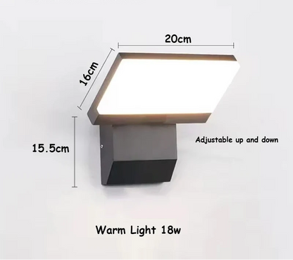 LED Outdoor Wall Light | IP65 Waterproof, Adjustable Foldable Head