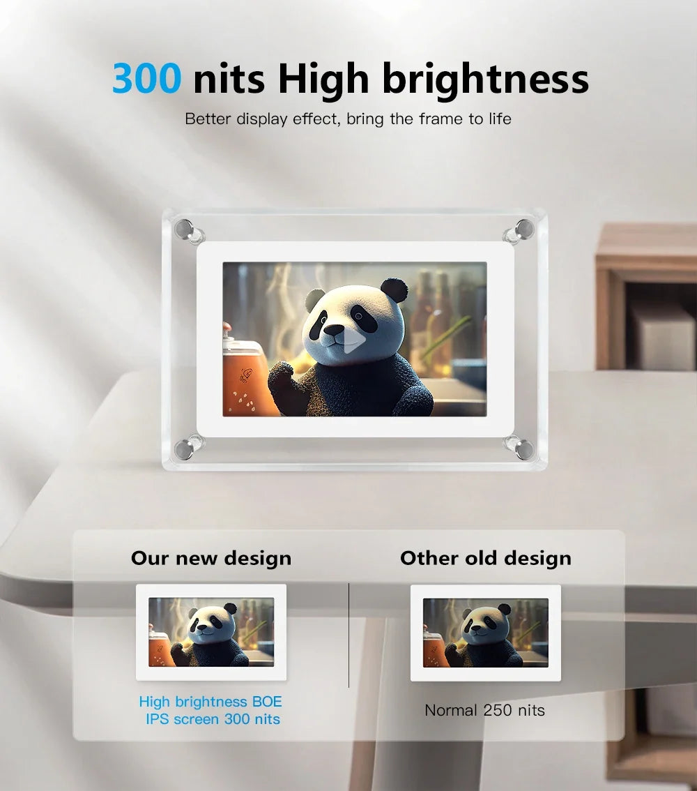 Digital Photo Frame | Acrylic Design with IPS Display