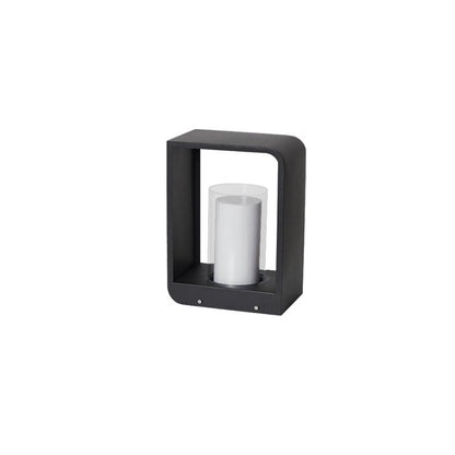 Solar Outdoor Lantern | Black Aluminum Frame, Frosted Diffuser, IP65 | 11.8 to 23.6 in, 3-Color Remote Option