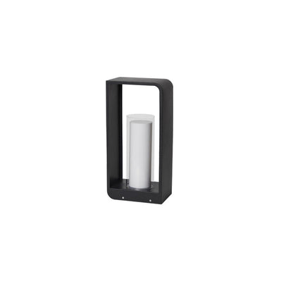 Solar Outdoor Lantern | Black Aluminum Frame, Frosted Diffuser, IP65 | 11.8 to 23.6 in, 3-Color Remote Option