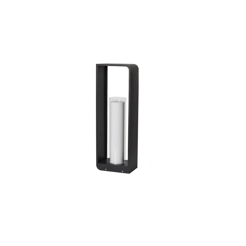 Solar Outdoor Lantern | Black Aluminum Frame, Frosted Diffuser, IP65 | 11.8 to 23.6 in, 3-Color Remote Option