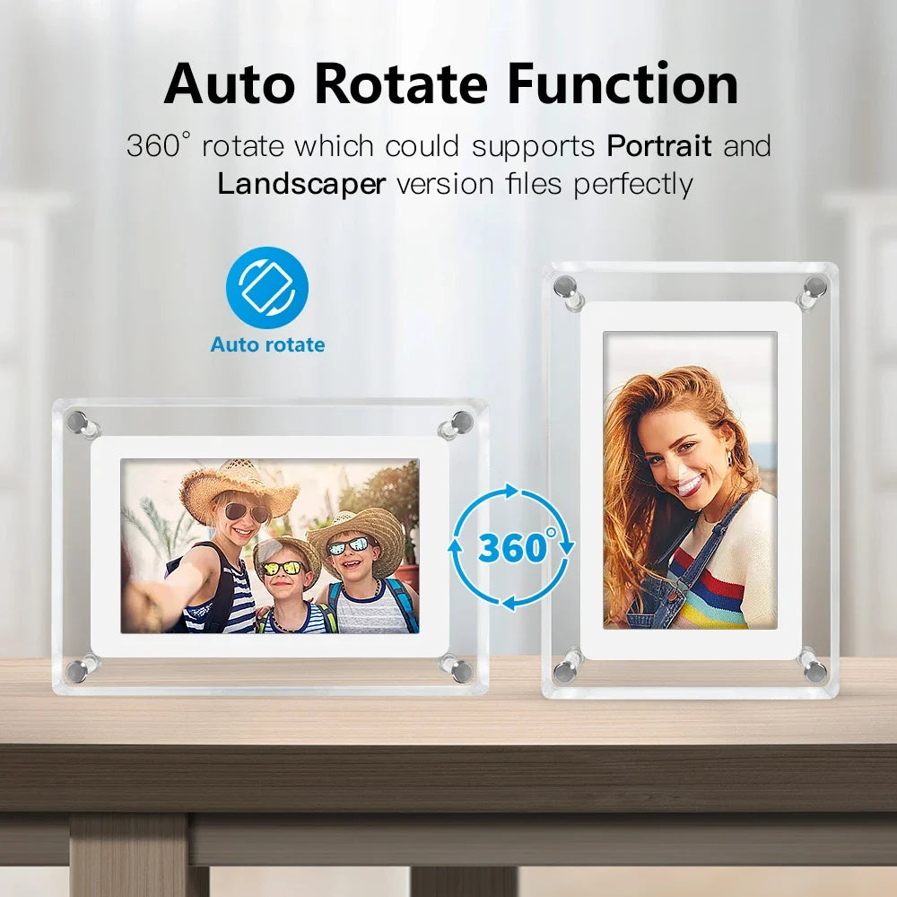 Digital Photo Frame | Acrylic Design with IPS Display