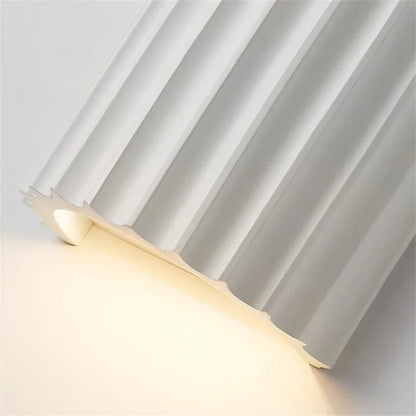 Resin Wall Lamp | Ribbed Nordic Design for Soft Ambient Lighting