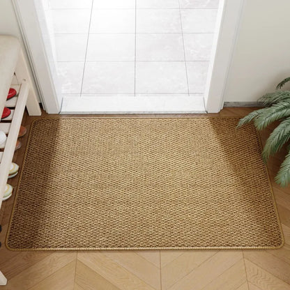 Faux Jute Outdoor Doormat | Non-Slip Rubber Backing