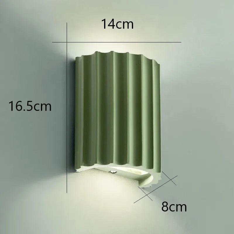 Resin Wall Lamp | Ribbed Nordic Design for Soft Ambient Lighting