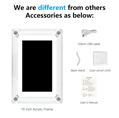 Digital Photo Frame | Acrylic Design with IPS Display