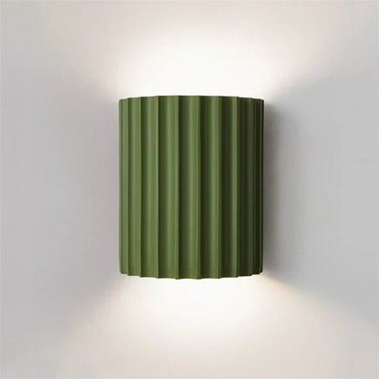 Resin Wall Lamp | Ribbed Nordic Design for Soft Ambient Lighting