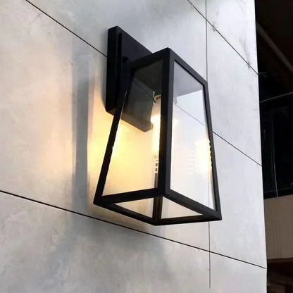 Outdoor Wall Lamp | Matte Black Metal with Thickened Glass | IP65 Waterproof
