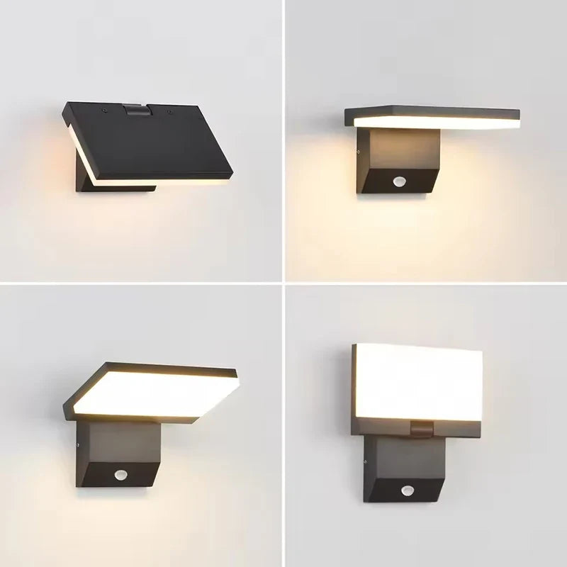 LED Outdoor Wall Light | IP65 Waterproof, Adjustable Foldable Head