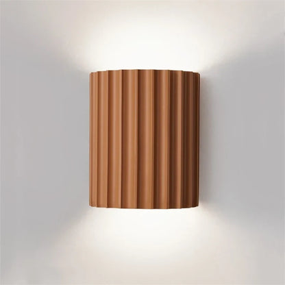 Resin Wall Lamp | Ribbed Nordic Design for Soft Ambient Lighting