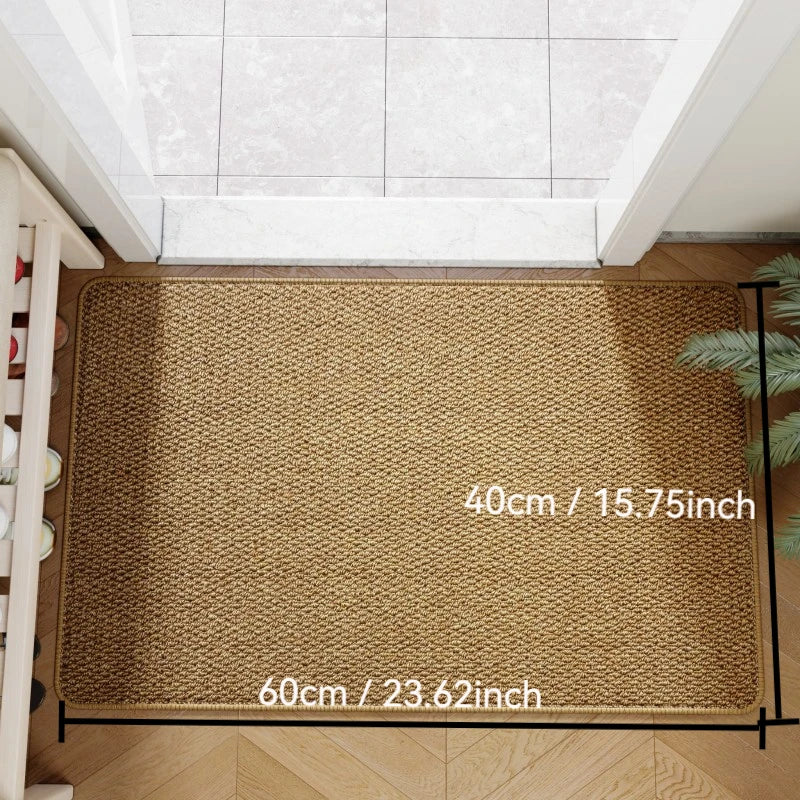 Faux Jute Outdoor Doormat | Non-Slip Rubber Backing