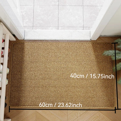 Faux Jute Outdoor Doormat | Non-Slip Rubber Backing