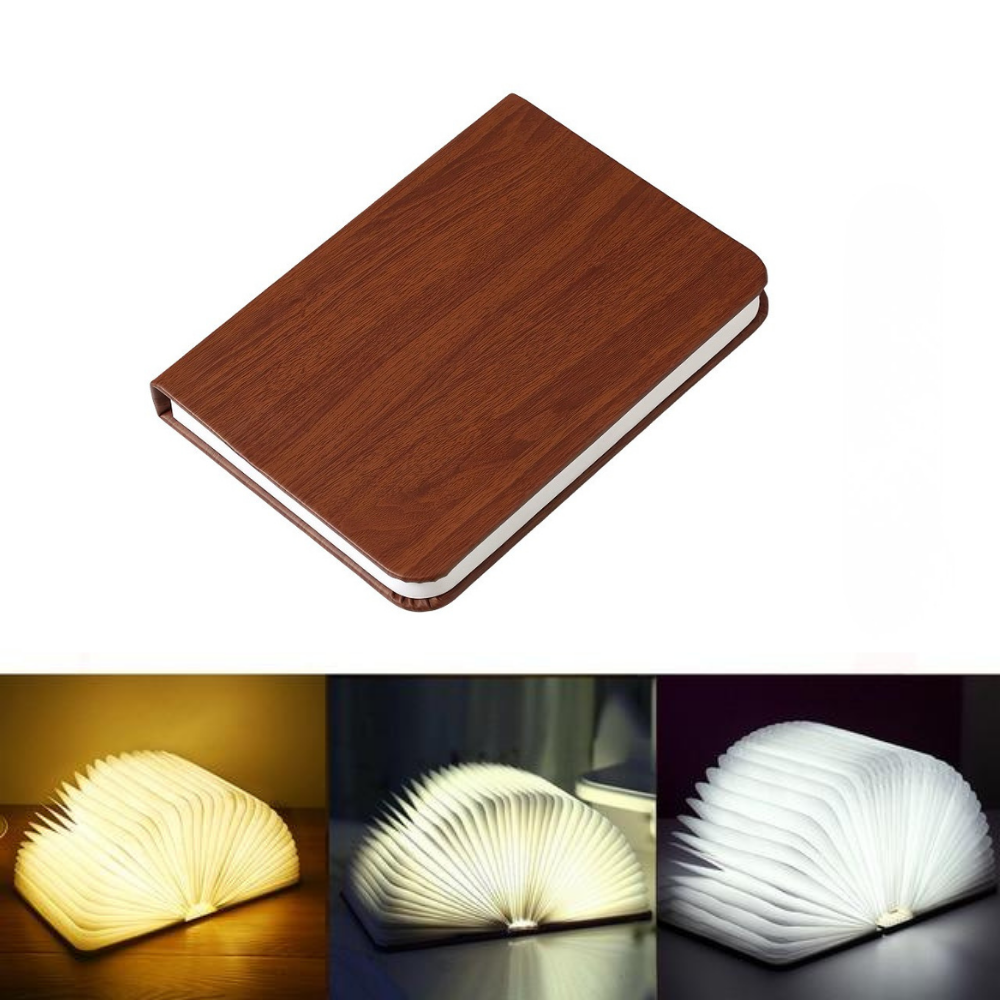 Portable Table Lamp | 360° Foldable Design, USB Rechargeable, Eco-Friendly Wood