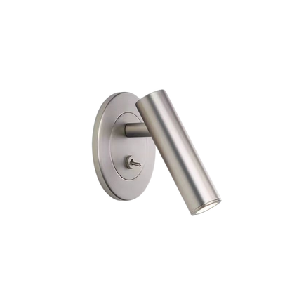 Wall Reading Light | Adjustable Cylinder Head, 3W LED, Toggle Switch | Bedside Wall Lamp in 4 Metal Finishes