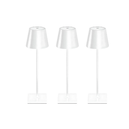 Cordless Table Lamp | Rechargeable 5200mAh LED, Aluminum, 15 in | Touch Dimming Dining Lamp, Single to Set of 3