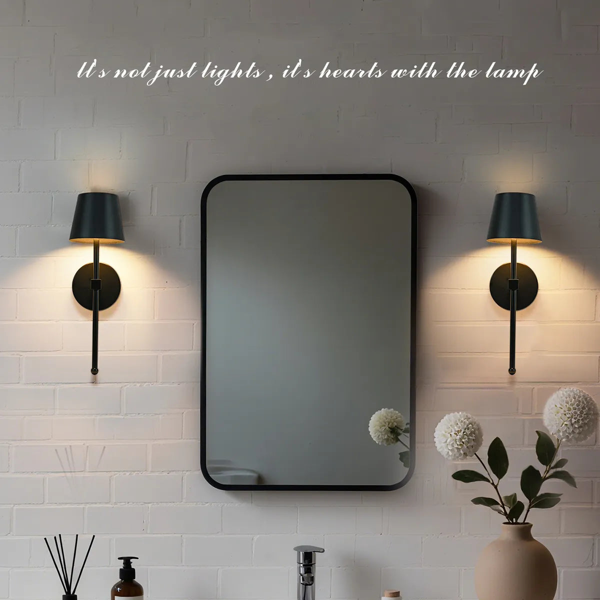 Rechargeable Wall Sconces | Metal Cone Shade, 5200mAh, USB-C | Touch & Remote Dimming, 3 Colors, Set of 2 or 4