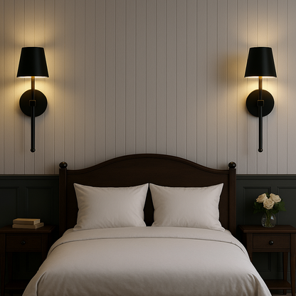 Rechargeable Wall Sconces | Metal Cone Shade, 5200mAh, USB-C | Touch & Remote Dimming, 3 Colors, Set of 2 or 4