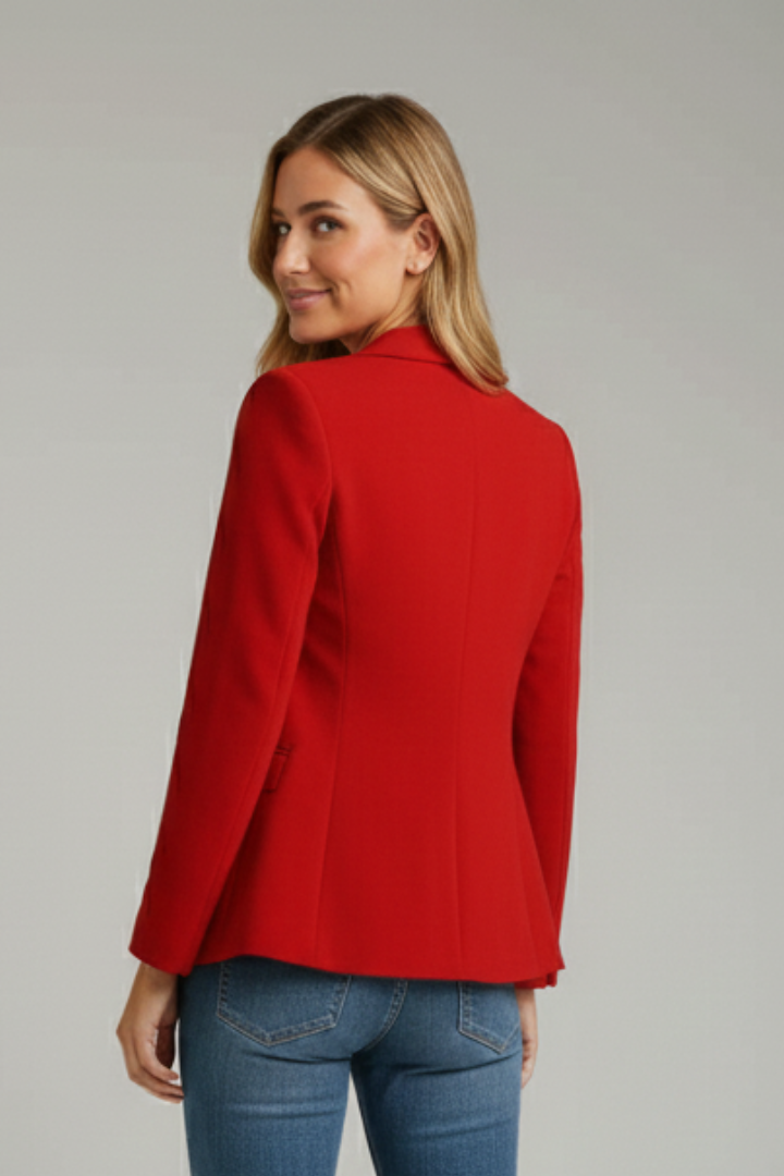 Women's Single-Button Blazer | Notched Lapel, Flap Pockets, Long Sleeves, Everyday Wear | 6 Colours, S to 3XL