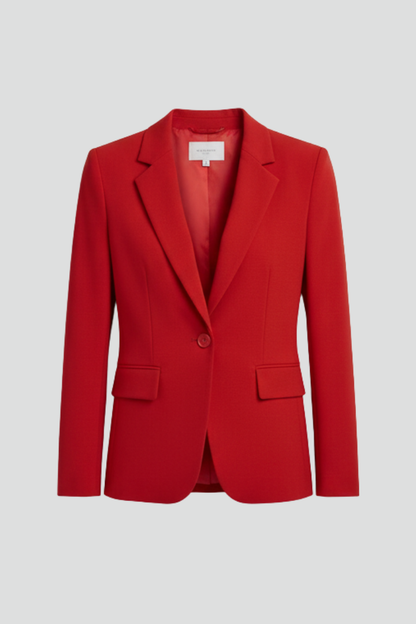 Women's Single-Button Blazer | Notched Lapel, Flap Pockets, Long Sleeves, Everyday Wear | 6 Colours, S to 3XL