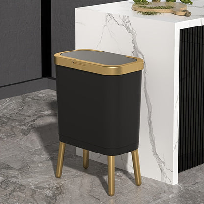 Odour-Sealing Trash Can 15L | Modern Slim Design with Elevated Legs