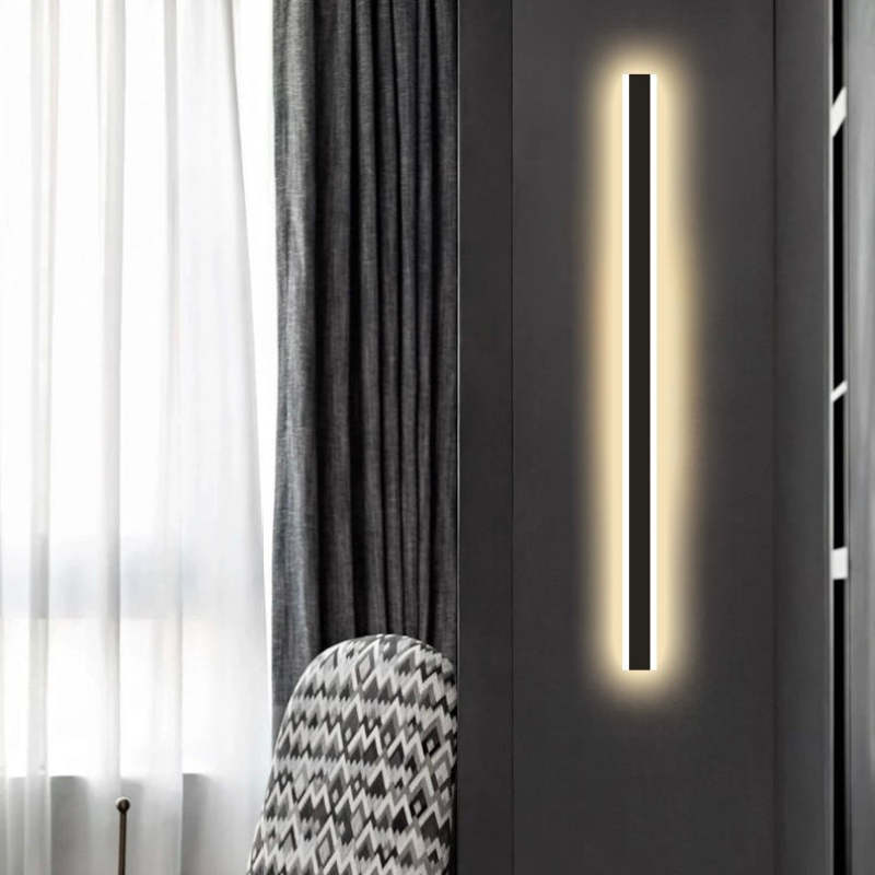 Linear Outdoor Wall Light | IP65 Waterproof LED Bar in Metal and Acrylic | 11.8 to 59 in Hardwired Sconce