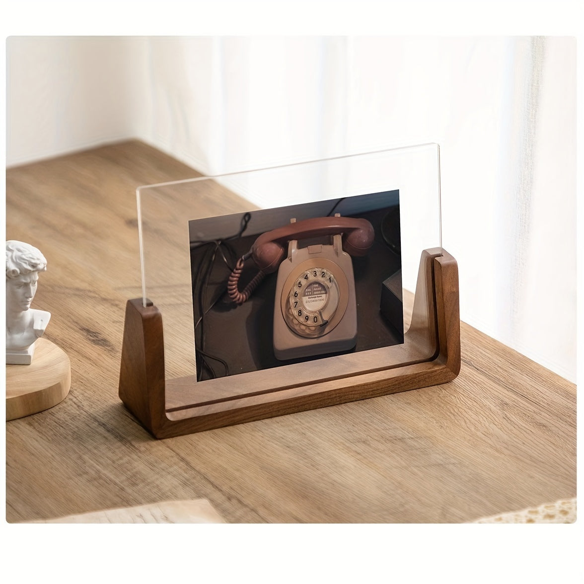 Photo Frame | U-Shaped Acrylic & Solid Wood