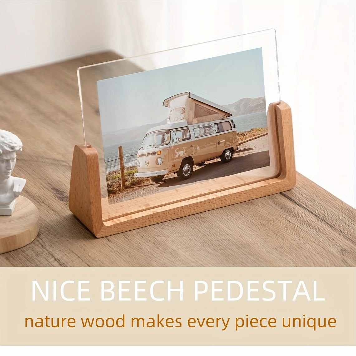 Photo Frame | U-Shaped Acrylic & Solid Wood