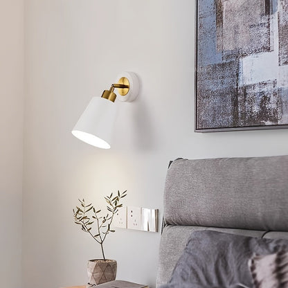 Wall Sconce Light | Matte Black & Gold Metal
