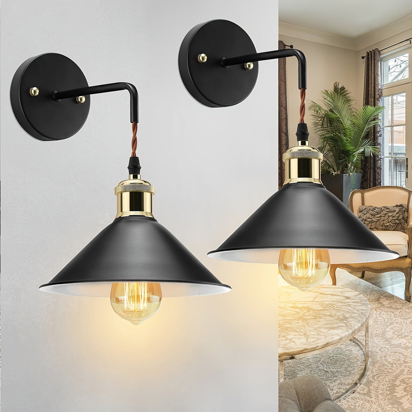 Wall Sconce Light | Industrial Metal Fixture with Oil-Rubbed Finish