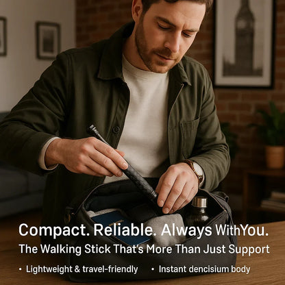 Automatic Self Defense Walking Stick | Alloy Steel, Anti-Slip Grip, Telescopic Design
