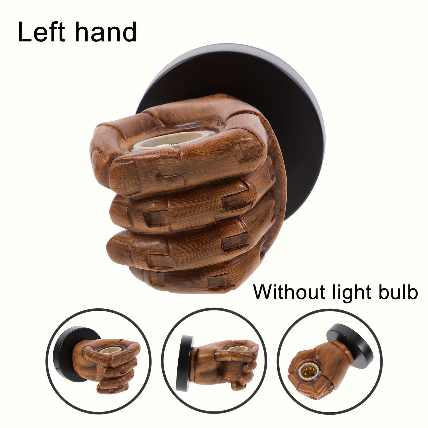 Industrial Wall Lamp | Hand-Shaped Resin Sconce for E26 Bulb