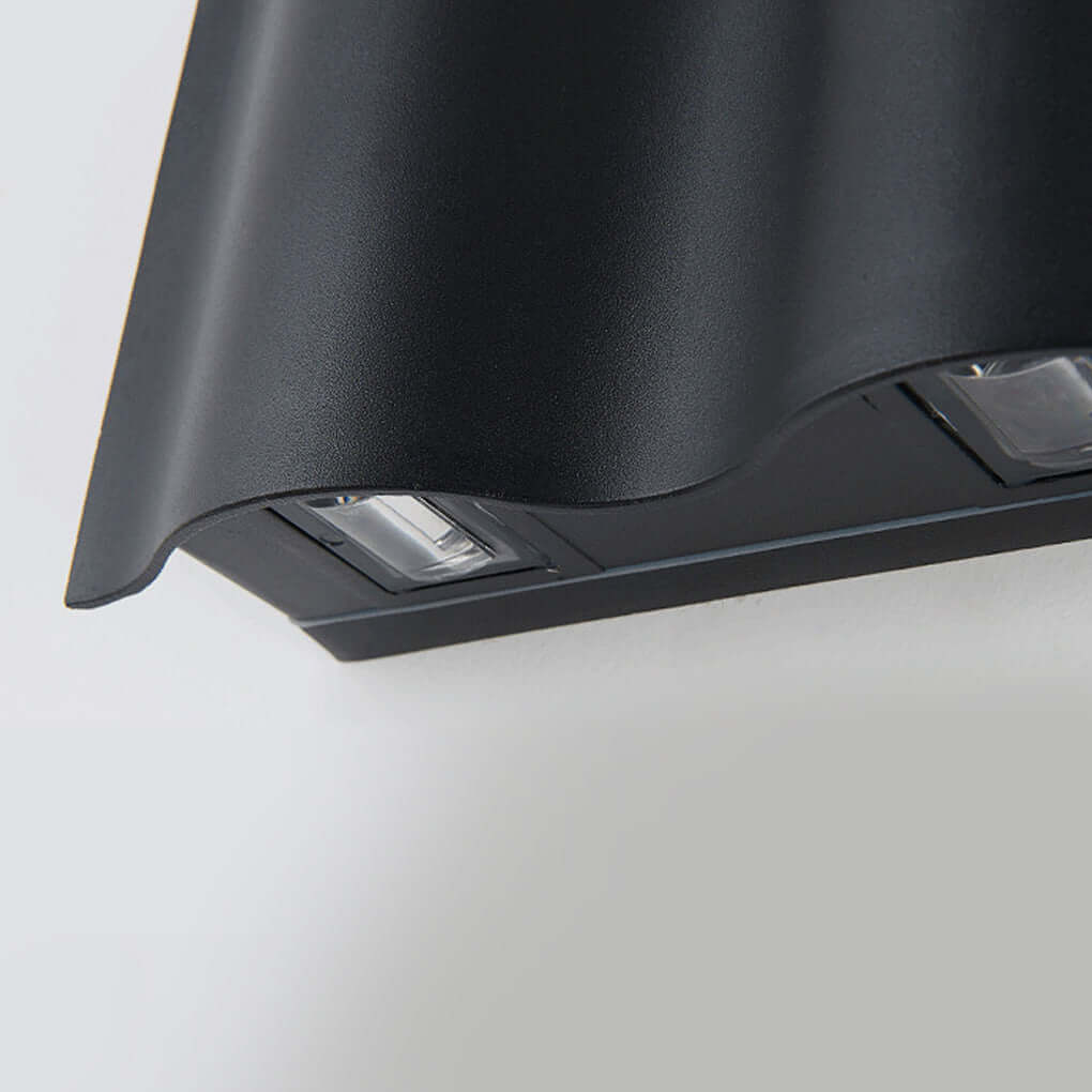 LED Up-Down Wall Light | Wavy Aluminum Design | IP54 Rated | 2-6 Light Configurations