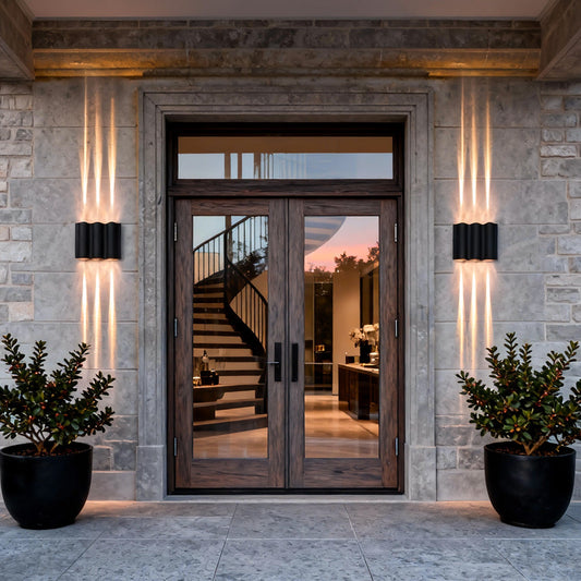 LED Up-Down Wall Light | Wavy Aluminum Design | IP54 Rated | 2-6 Light Configurations