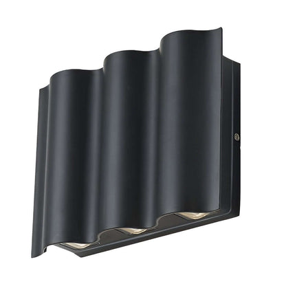LED Up-Down Wall Light | Wavy Aluminum Design | IP54 Rated | 2-6 Light Configurations