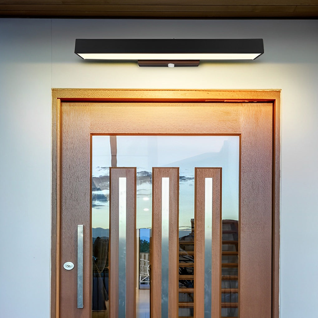 LED Linear Wall Light | Black Rectangular Design with IP65 Protection