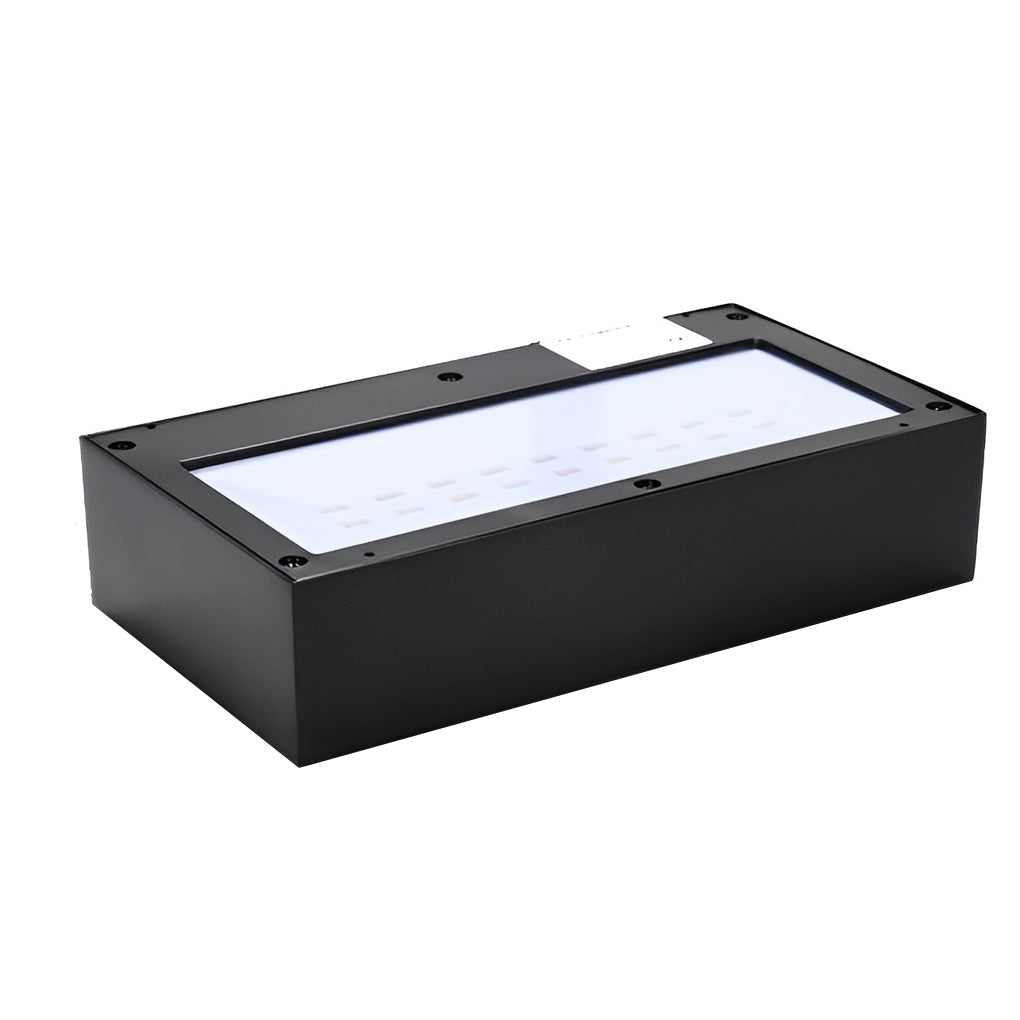 Motion Sensor Outdoor Wall Light | Black Aluminum | IP44 Waterproof | LED Solar Design