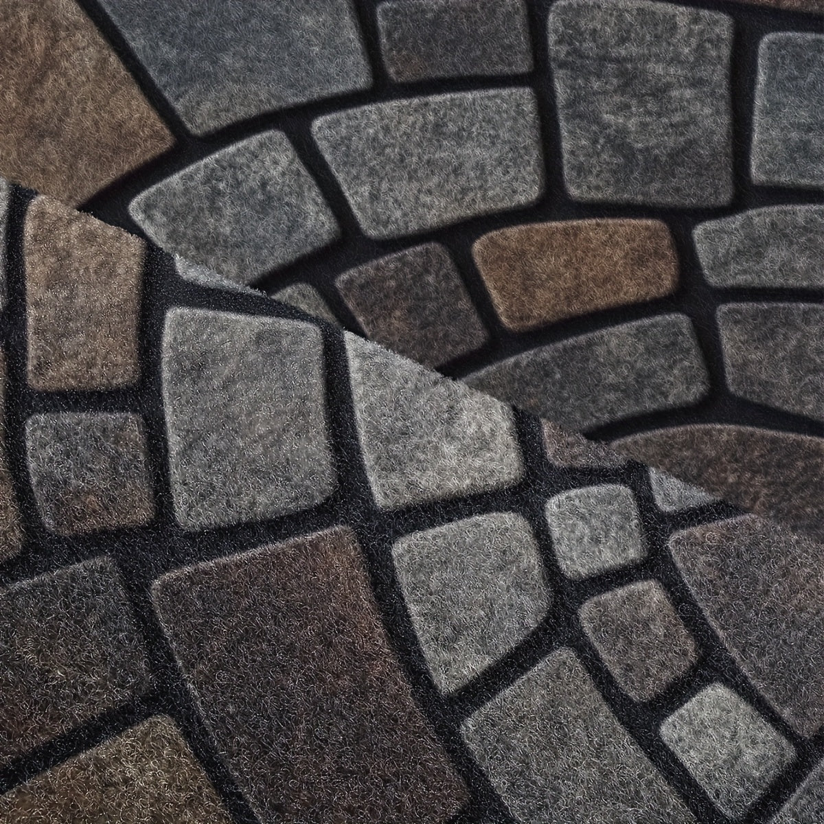 Mosaic Door Mat | Non-Slip Polyester | Semicircle