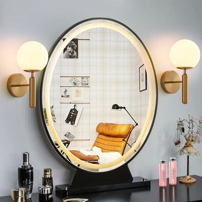 Glass Globe Wall Sconce | Polished Metal Semi-Flush Mount