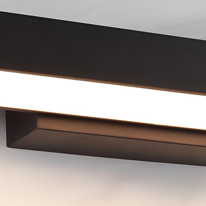 LED Linear Wall Light | Black Rectangular Design with IP65 Protection