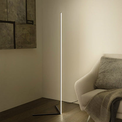 Corner Floor Lamp | 47 or 57 in LED Light Bar on a Triangle Base | Foot Switch, Warm or 3-Color Light