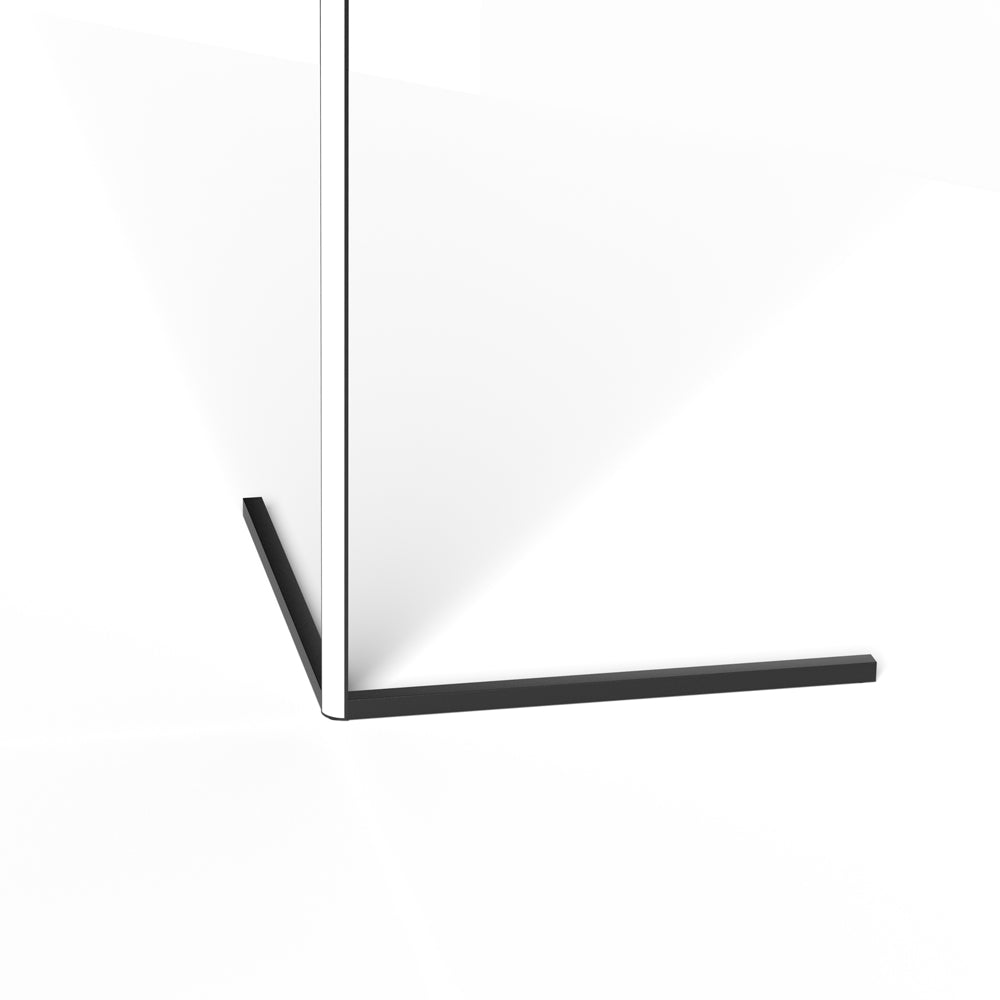 Corner Floor Lamp | 47 or 57 in LED Light Bar on a Triangle Base | Foot Switch, Warm or 3-Color Light