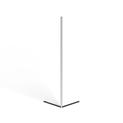 Corner Floor Lamp | 47 or 57 in LED Light Bar on a Triangle Base | Foot Switch, Warm or 3-Color Light
