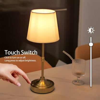 LED Table Lamp | Touch Control, Brushed Metal Finish