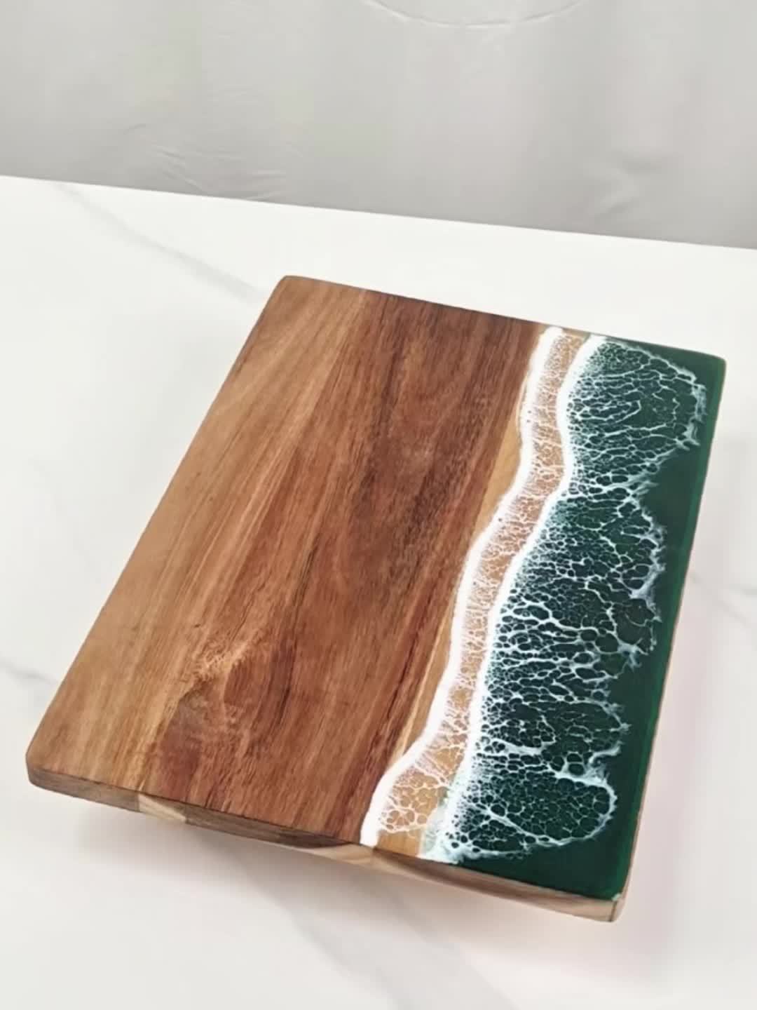 Cutting Board | Ocean Resin Inlay with Acacia Wood