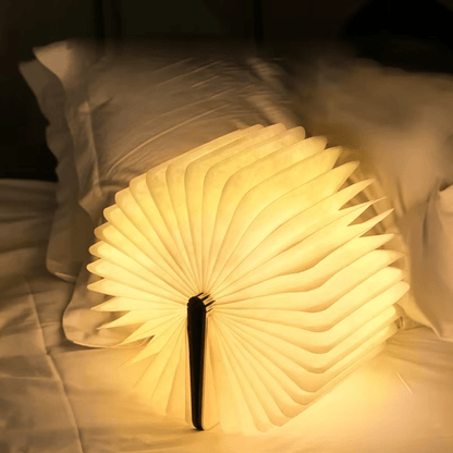 Portable Table Lamp | 360° Foldable Design, USB Rechargeable, Eco-Friendly Wood