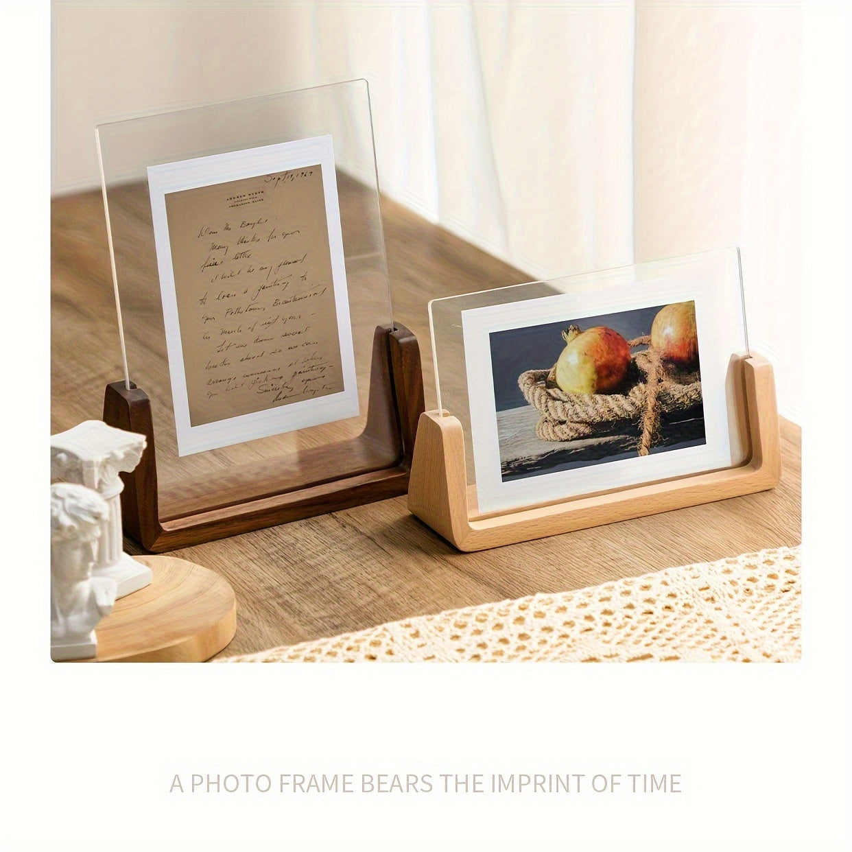 Photo Frame | U-Shaped Acrylic & Solid Wood