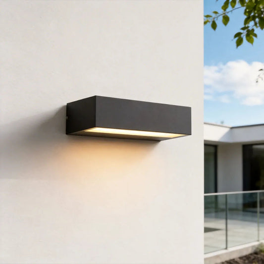 LED Exterior Porch Light Fixture | Modern Die-Cast Aluminum | IP65 Waterproof, Two Color Temperatures
